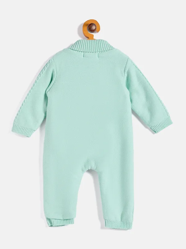Green_Infants_Full_Sleeve_Cotton_Fur_Lined_Romper_For___Kids