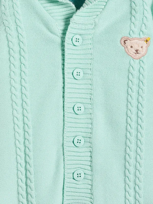 Green_Infants_Full_Sleeve_Cotton_Fur_Lined_Romper_For___Kids