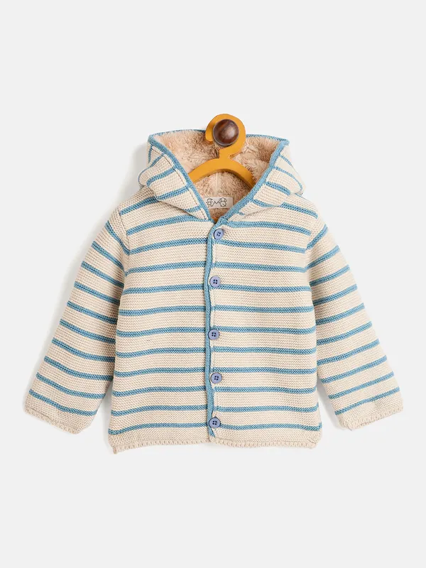 JWAAQ_Cotton_Knit_Full_Sleeve_Baby_kids_unisex_Winter_2_pcs_set_With_Fur_Lined-Ecru