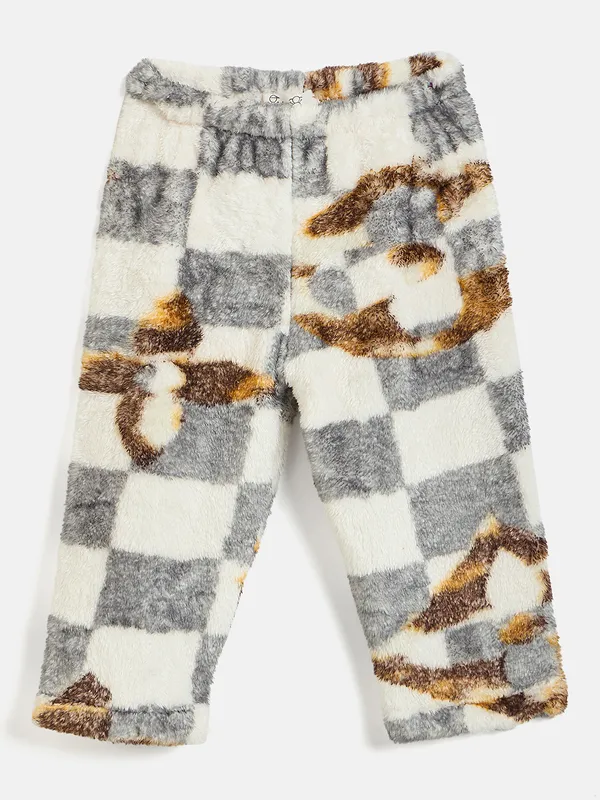 JWAAQ_Fur_Knited_Fabric_Full_Sleeve_Self_Printed_Baby_kids_unisex_Winter_2_pcs_set-Grey