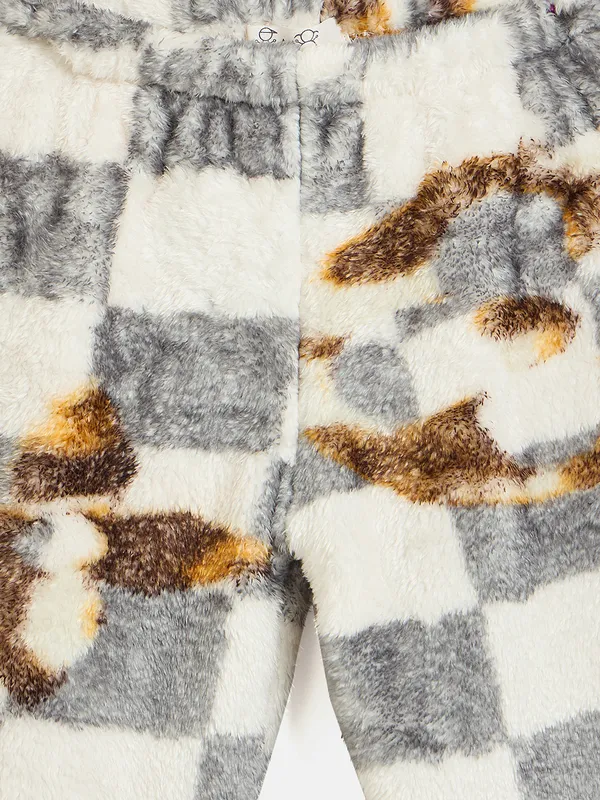 JWAAQ_Fur_Knited_Fabric_Full_Sleeve_Self_Printed_Baby_kids_unisex_Winter_2_pcs_set-Grey