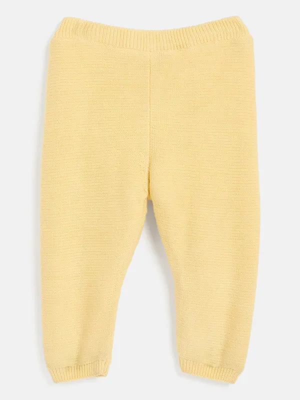 2-Piece_Yellow_Full_Sleeve_Cotton_Faux_Fur_Winter_Set_For___Kids