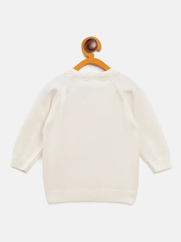 JWAAQ_Cotton_Knit_Full_Sleeve_Baby_kids_unisex_Winter_2_pcs_set-Ecru