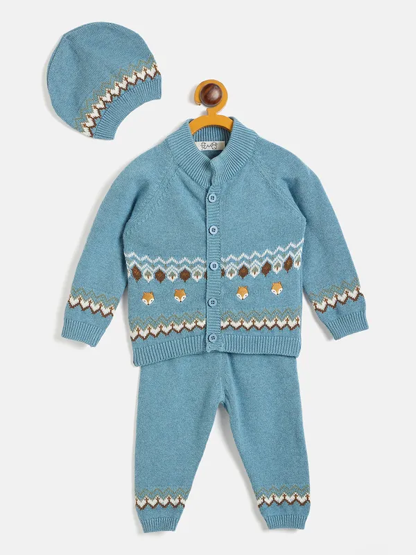 JWAAQ_Baby_kids_Unisex_Winter_Full_Sleeve_3_pcs_set_with_Cap-_Blue