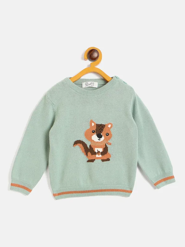 JWAAQ_Baby_kids_Unisex_Winter_Full_Sleeve_3_pcs_set_with_Cap-_Green