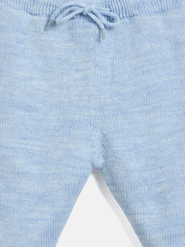 JWAAQ_Cotton_Knit_Full_Sleeve_Striped_Baby_kids_unisex_Winter_2_pcs_set_With_Fur_Lined-Blue