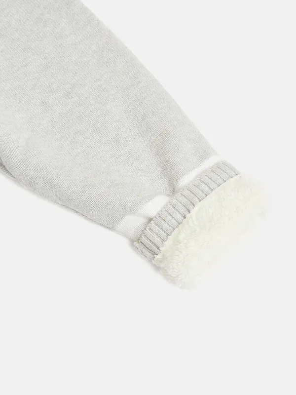 JWAAQ_Cotton_Knit_Full_Sleeve_Baby_kids_unisex_Winter_2_pcs_set_With_Fur_Lined-Grey