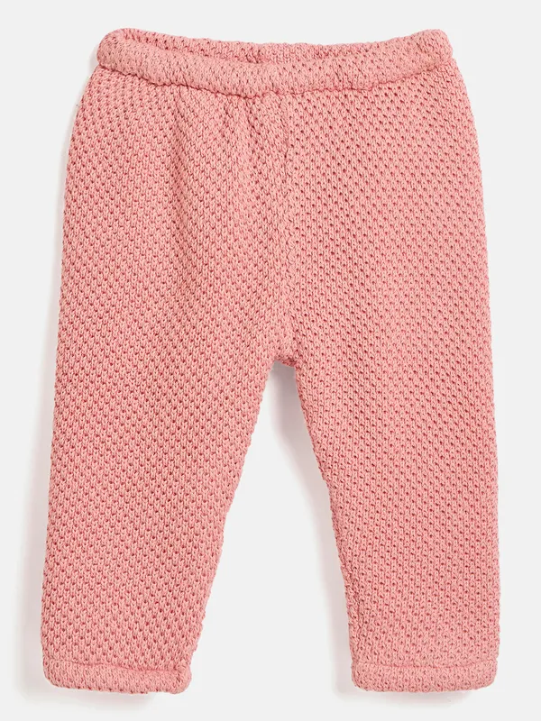 JWAAQ_Cotton_Knit_Full_Sleeve_Baby_kids_unisex_Winter_2_pcs_set_With_Fur_Lined-Pink