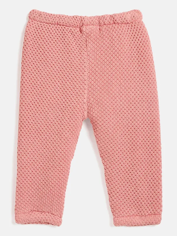 JWAAQ_Cotton_Knit_Full_Sleeve_Baby_kids_unisex_Winter_2_pcs_set_With_Fur_Lined-Pink