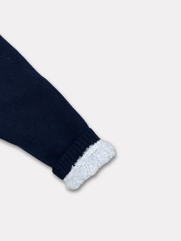 JWAAQ_unisex_Winter_2_pcs_set_with_Faux_Fur_-_Navy_Blue