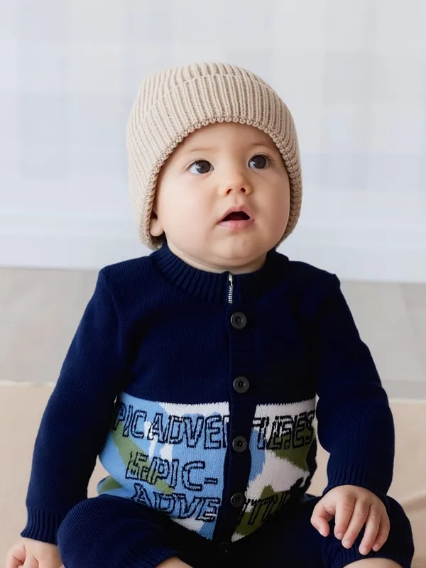 JWAAQ_unisex_Winter_2_pcs_set_with_Faux_Fur_-_Navy_Blue