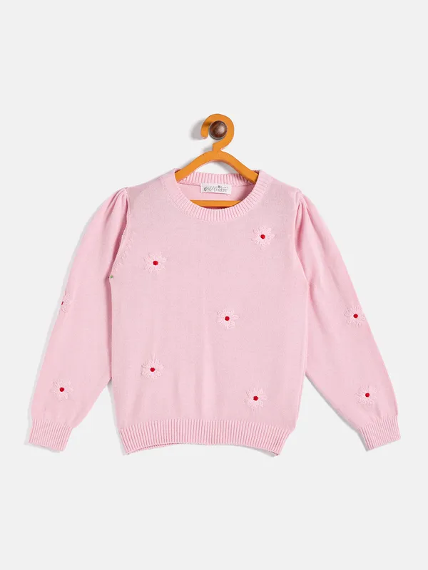 Pink_Full_Sleeve_Cotton_Sweater_For_Girls