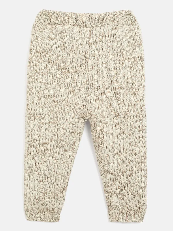 JWAAQ_Cotton_Knit_Full_Sleeve_Baby_kids_unisex_Winter_2_pcs_set_With_Fur_Lined-Oatmeal