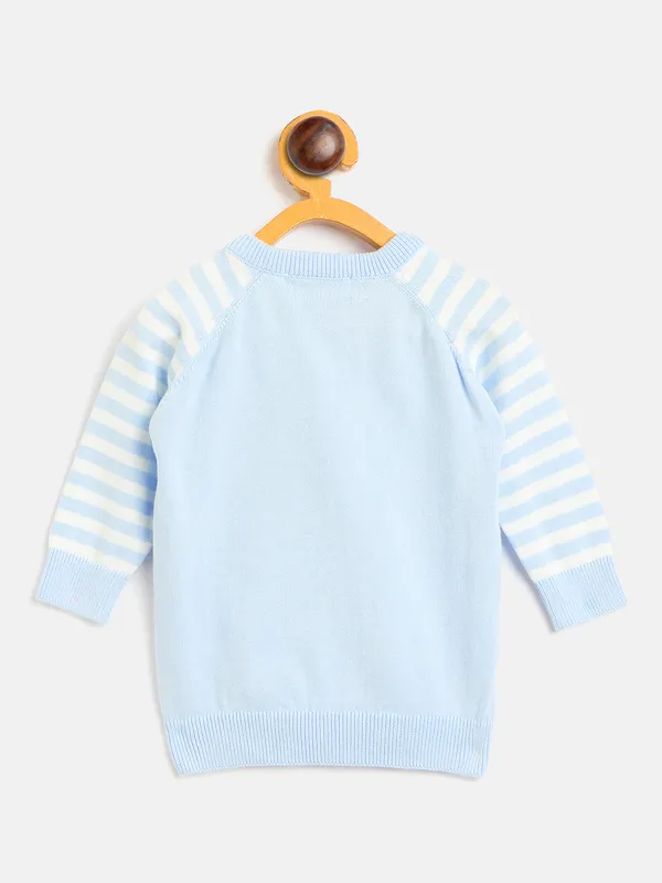 JWAAQ_Cotton_Knit_Full_Sleeve_Baby_kids_unisex_Winter_2_pcs_set-Sky_Blue