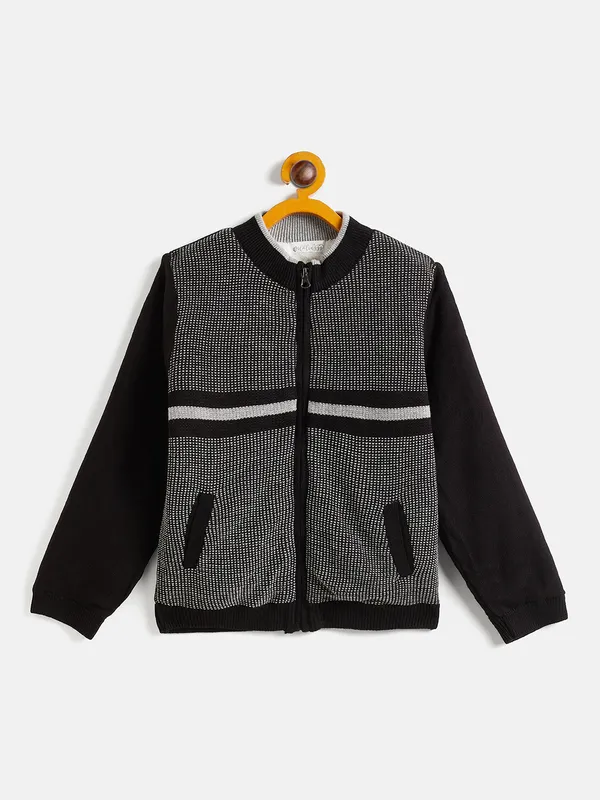 JWAAQ_Boys_Checked_Cotton_Front_Open_Sweater