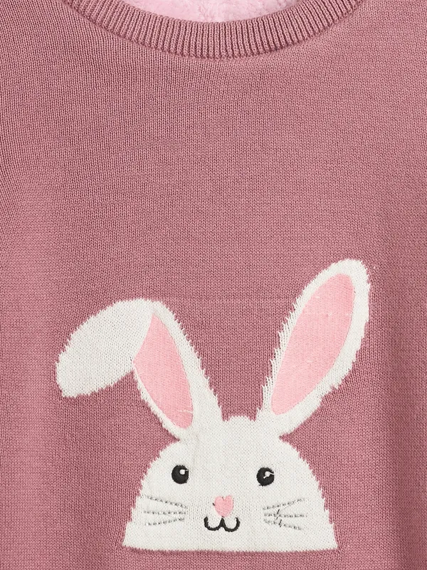 Pink_Infants_Full_Sleeve_Cotton_Fur_Lined_Romper_For___Kids