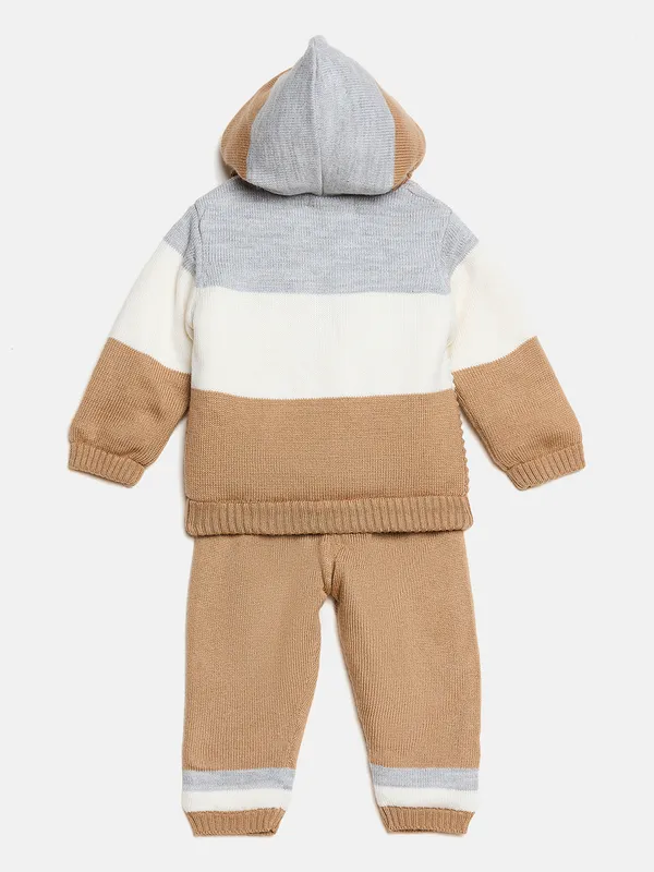 JWAAQ_Full_Sleeve_Baby_Kids_Unisex_Winter_2_Pcs_Set_With_Faux_Fur_-_Brown