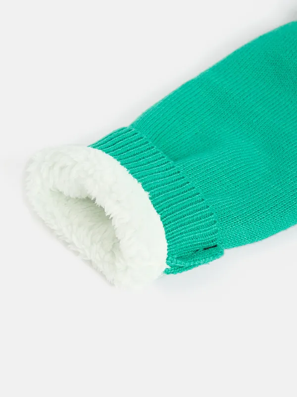 2-Piece_Green_Full_Sleeve_Cotton_Faux_Fur_Winter_Set_For_Girls