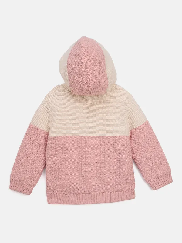 JWAAQ_Cotton_Knit_Full_Sleeve_Color_Blocked_Baby_kids_unisex_Winter_2_pcs_set_With_Fur_Lined-Pink