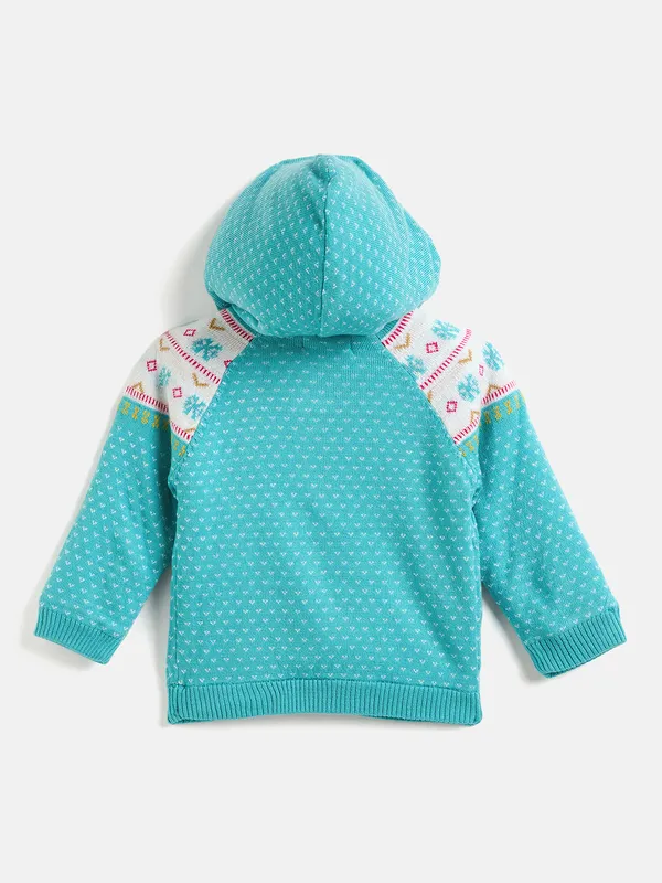 2-Piece_Green_Full_Sleeve_Cotton_Faux_Fur_Winter_Set_For_Girls