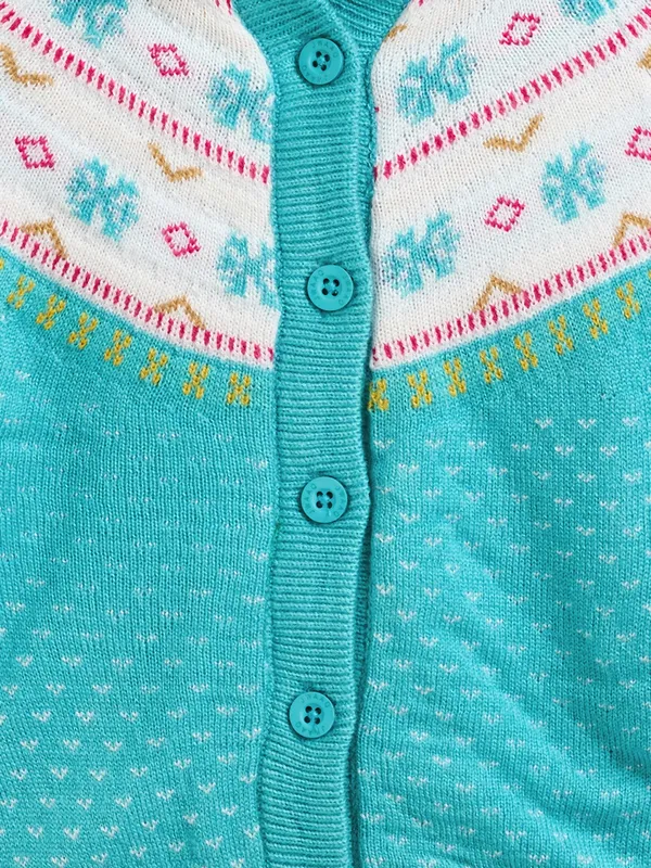 2-Piece_Green_Full_Sleeve_Cotton_Faux_Fur_Winter_Set_For_Girls