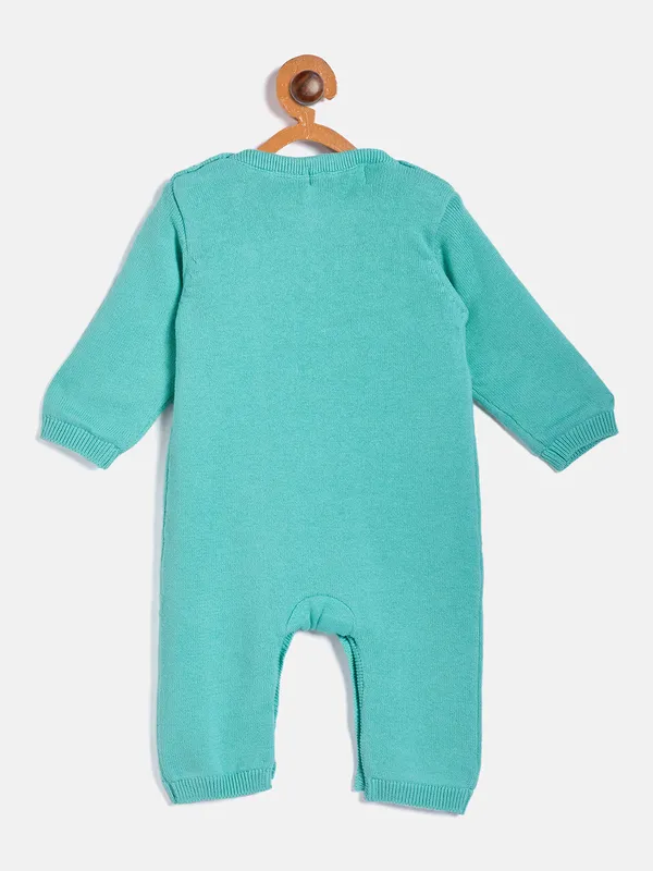 Lime_Green_Infants_Full_Sleeve_Cotton_Fur_Lined_Romper_For___Kids