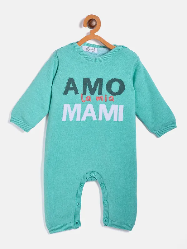 Lime_Green_Infants_Full_Sleeve_Cotton_Fur_Lined_Romper_For___Kids