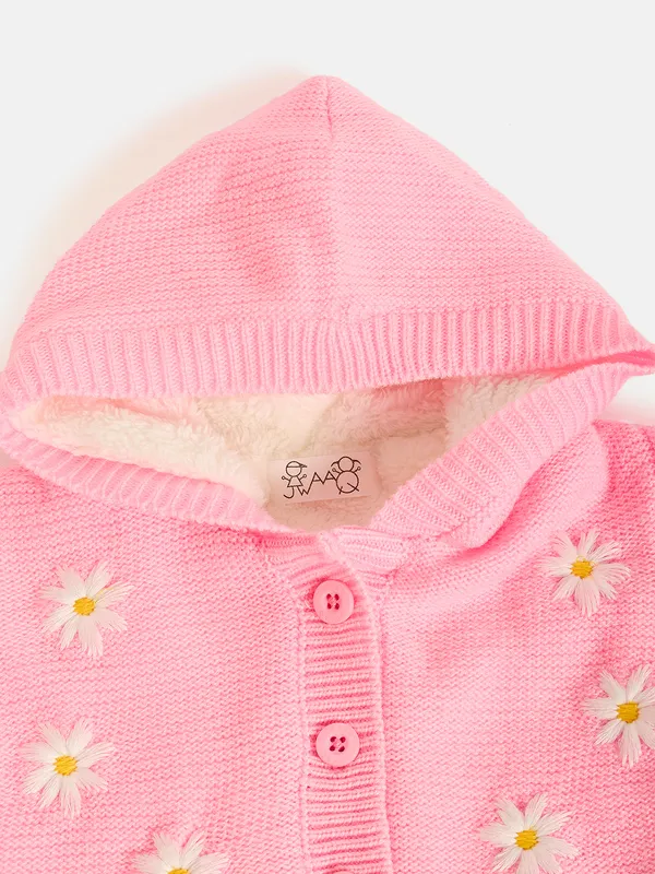 Pink_Full_Sleeve_Cotton_Fur_Lined_Sweater_For_Girls