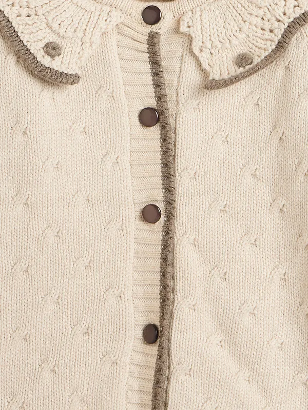 JWAAQ_Cotton_Knit_Full_Sleeve_Baby_kids_unisex_Winter_2_pcs_set_With_Fur_Lined-Oatmeal