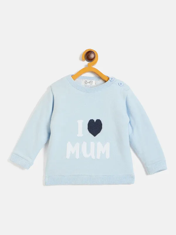 JWAAQ_Cotton_Knit_Full_Sleeve_Baby_kids_unisex_Winter_2_pcs_set_With_Fur_Lined-Blue