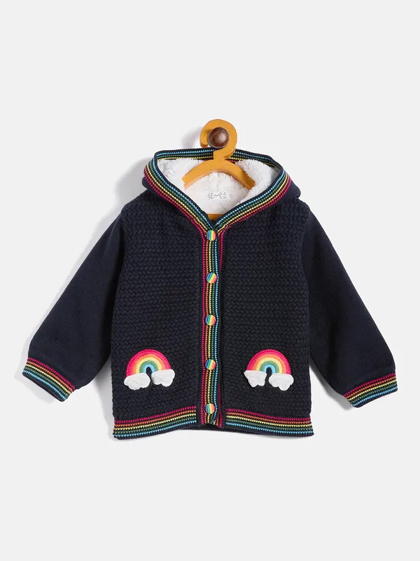2-Piece_Navy_Blue_Full_Sleeve_Cotton_Faux_Fur_Winter_Set_For___Kids