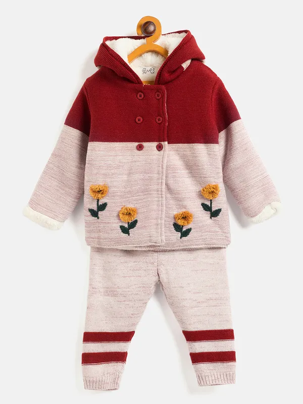 2-Piece_Pink_Full_Sleeve_Cotton_Faux_Fur_Winter_Set_For_Girls