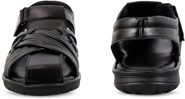 Black_Leather_Solid_Leather_Stylish_&_Comfortable_Slip-on_Sandal_For_Men