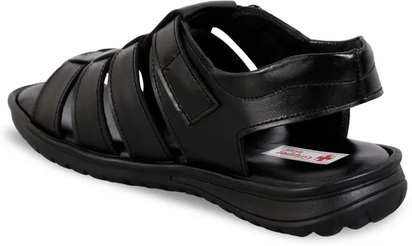 Black_Leather_Solid_Leather_Stylish_&_Comfortable_Slip-on_Sandal_For_Men