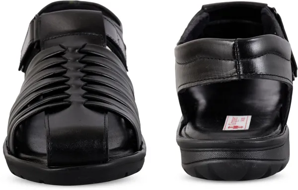 Black_Leather_Solid_Leather_Stylish_&_Comfortable_Slip-on_Sandal_For_Men