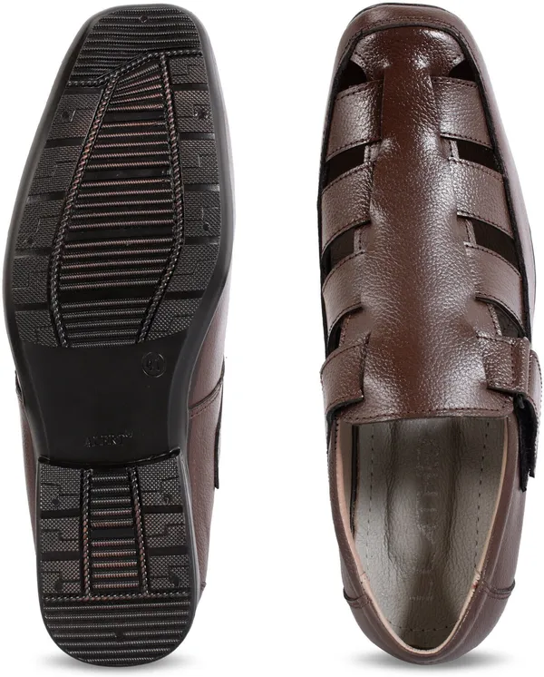 Brown_Leather_Solid_Leather_Stylish_&_Comfortable_Slip-on_Sandal_For_Men