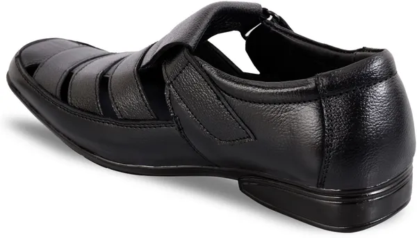 Black_Leather_Solid_Leather_Stylish_&_Comfortable_Slip-on_Sandal_For_Men