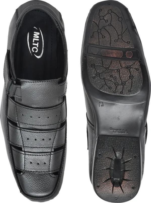 Black_Leather_Solid_Leather_Stylish_&_Comfortable_Slip-on_Sandal_For_Men