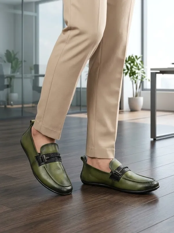 MLTC_Olive_Leather_Casual_Loafers_for_Men