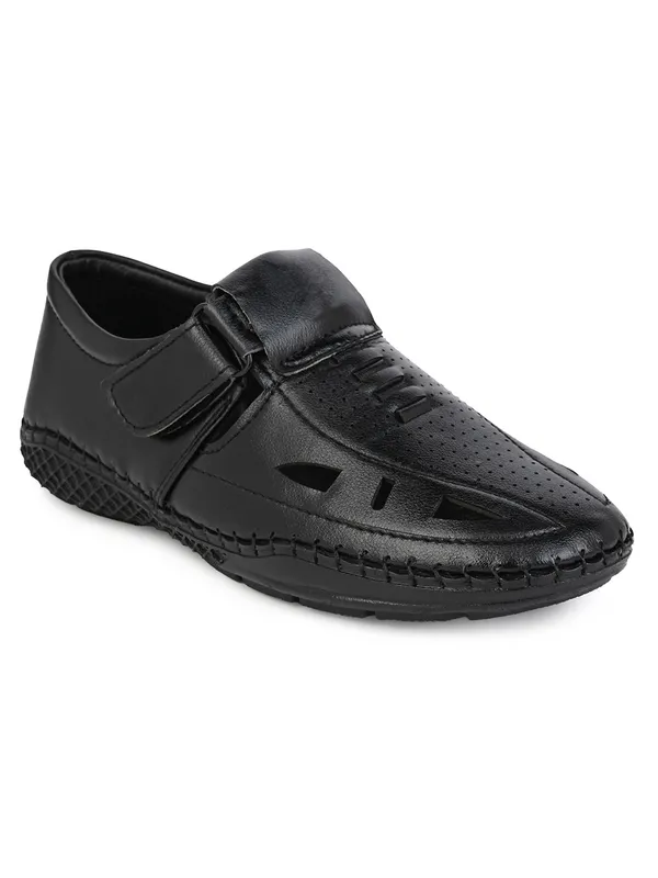 Black_Genuine_Leather_Comfort_Velcro_Sandals_For_Boys