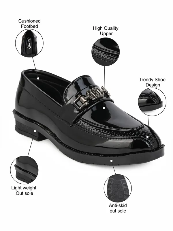 Obsidian_Black_Patent_Leather_Elite_Chain_Loafers_For_Boys