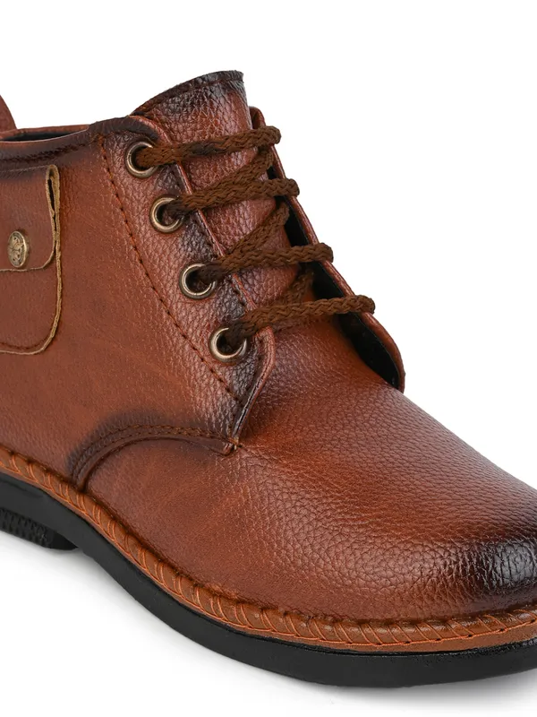 Premium_Tan_Leather_Lightweight_Lace-Up_Boots_For_Boys