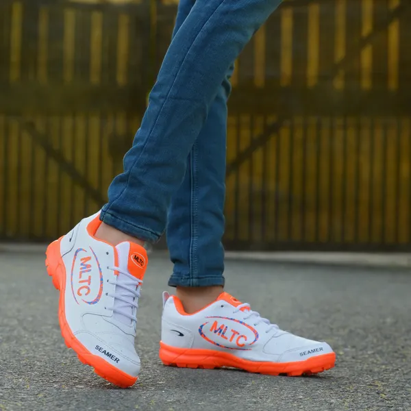 Orange_&_White_Lace_Up_Sports_Shoes_/_Cricket_Shoes