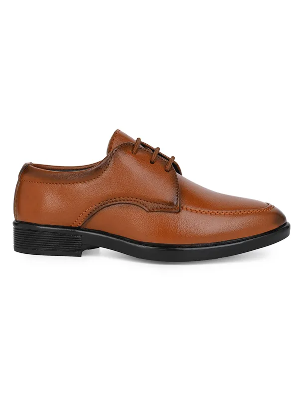 Tan_Genuine_Leather_Formal_Lace-Up_Shoes_For_Boys