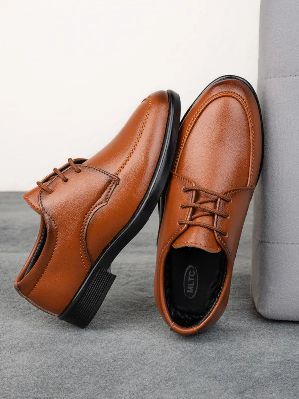 Tan_Genuine_Leather_Formal_Lace-Up_Shoes_For_Boys