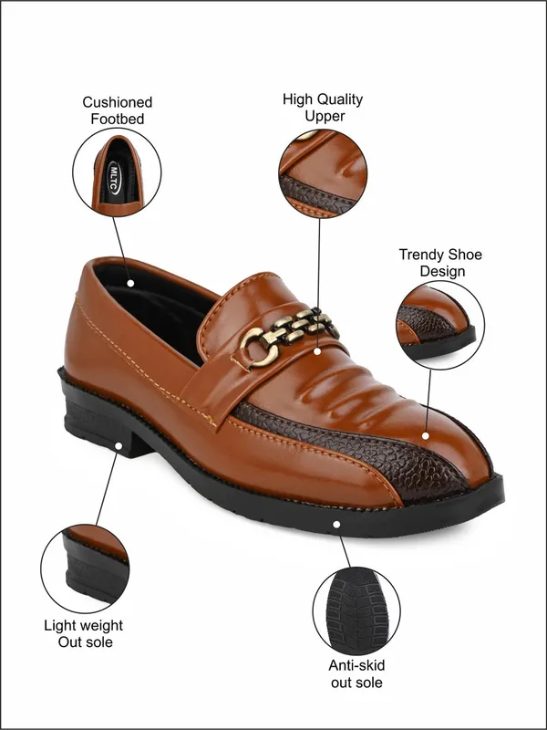 Tan_Genuine_Leather_Premium_Metal_Chain_Loafers_For_Boys