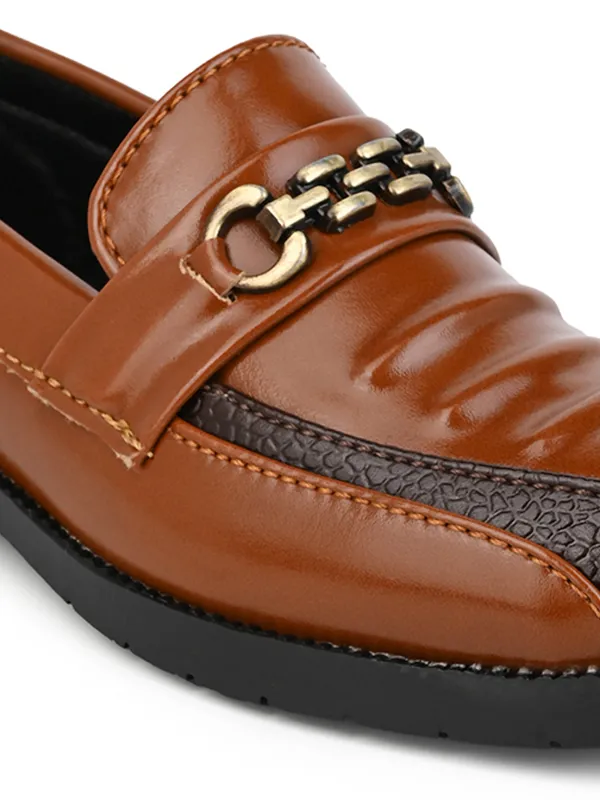 Tan_Genuine_Leather_Premium_Metal_Chain_Loafers_For_Boys