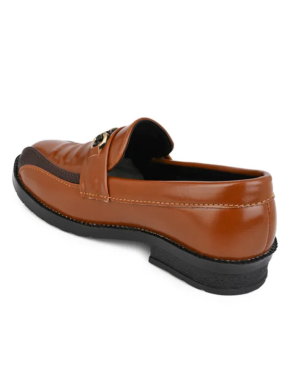 Tan_Genuine_Leather_Premium_Metal_Chain_Loafers_For_Boys