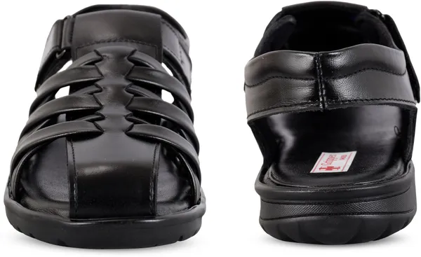 Black_Leather_Solid_Leather_Stylish_&_Comfortable_Slip-on_Sandal_For_Men