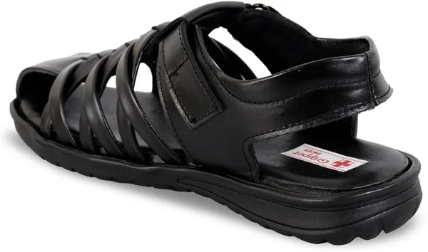 Black_Leather_Solid_Leather_Stylish_&_Comfortable_Slip-on_Sandal_For_Men